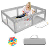 Large Mesh Baby Playpen Kids Infant Safety Yard Activity Center with Ocean Balls