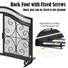 Magnetic 2 Doors Fireplace Screen Gate Large Spark Fire Guard Mesh Protector