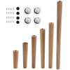 4x Oak Wooden Cone Furniture Legs Feet for Sofa Chair Table Stool Cabinet 5Color