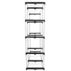 5-Tier Wardrobe Portable Clothes Storage Cupboard With Hanging Rail Shelving UK