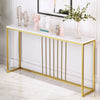 120CM Modern Glam Console Table Home Entryway Marble Sofa Porch Bar Accent Table