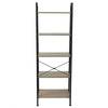 5 Tier Ladder Shelf Bookcase Bookshelf Storage Rack Metal Frame Display Stand