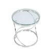 Nordic HIGH GLOSS Glass Coffee Table Side End Tea Tables Chrome Legs Living Room