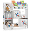Kids Toy and Book Organizer Wooden Children Storage Display Cabinet Bookshelf