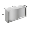 Commercial Kitchen Cupboard Stainless Steel Storage Wall Cabinet Sliding Door