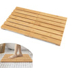60 x 35cm Bamboo Bath Mat Foldable Shower Mats with Non-Slip Feet Rectangular