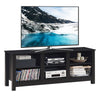 TV Stand for TVs up to 55 Inches Wooden 6 Storage Compartments TV Cabinet Table