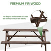 One-Pieces 6/8 Seaters Wooden Picnic Dining Set Outdoor Indoor Garden Furniture