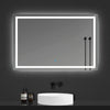 LED Illuminated Large Bathroom Mirror with Demister Touch Switch Light Wall