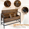 Industrial Shoe Bench Shoe Storage Bench W/ Hidden Storage Space for Hallway