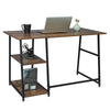 Computer Desk with 2 Tier Storage Shelves Study Writing Laptop Table Workstation