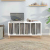 Record Cabinet Record Player Stand Sideboard White Engineered Wood