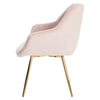2PCS Dining Chairs With Gold Metal Legs Office Kitchen Lounge Upholstered Chair