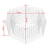 Gabion Baskets Outdoor Cages Stone Wire Mesh Planter Raised Vegetable Bed Steel