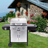 Mobile Camping Gas BBQ Grill Firepit Table Stand Patio Barbecue Tool