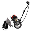 43cc Gas Power Hand Held Walk Behind Sweeper Broom Cleaning Driveway Turf Grass