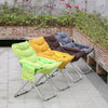 Folding Leisure Lazy Lounger with Footstool Set Outdoor Garden Padded Seat Chair