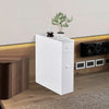 Free Standing Slim Floor Cabinet Narrow Wooden Storage with Drawers Bathroom