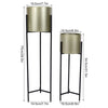 2x Gold Metal Plant Pot Stand Holder Indoor Garden Decor Flower Planter Display