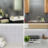 3D WATERPROOF WALLPAPER BATHROOM KITCHEN MOSAIC TILE WALL STICKER SELF-ADHESIVE