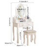 Modern Dressing Table Vanity Table Makeup Desk Dresser Set Home Bedroom Woman BN