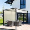 Metal Garden Pergola 3x3m Ajustable Canopy Awning Gazebo Porch Patio Shelters UK