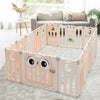 16 Panel Baby Playpen Foldable Toddler Play Yard Fence Safety Activity Center