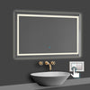 Large Size Bathroom Mirror with LED Lights Dimmable Demister Illuminated
