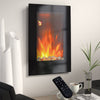 Wall Mounted Electric Fireplace Pebble LED Flame Space Heater Warmer 1000/2000W