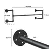 Industrial Pipe Clothes Rack Space-Saving Hanging Garment Rack Rod Laundry Room