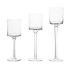 Set of 3 Tall Glass Candle Tea Light Holders Wedding Table Centre Candles Stand