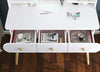 Modern Dressing Table w/ Mirror Organiser Set 3 Drawers Vanity Makeup Desk Wood