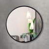 50cm Industrial Black Round Wall Mirror Home Bathroom Wall Mounted Vanity Decor