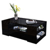 Modern High Gloss Coffee Table With Storage Drawer For Living Room White Black