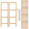 Multi-Tier Tower Bamboo Shelf Narrow Bathroom Shelf Adjustable Ladder Rack Home