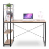 Computer Desk with Bookshelf Writing Study Laptop Table Workstation Home Office