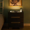 2/3 Drawers LED Bedside Tables Cabinets Wireless Charging Bedroom Furniture