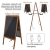 LED Double Side Sidewalk Pavement A Frame Wood Sandwich Board Dryerase Menu Sign