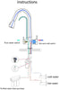 3 Ways Kitchen taps Pure Water Filter Pull Out Spray 360° Swivel Spout Mixer Tap