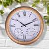 15" Kitchen Bathroom Wall Clock Station Indoor Outdoor Roman Numeral Garden Deco