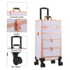 Luxury Travel Trolley Case Makeup Cosmetic Vanity Beauty Salon Nail Storage Box