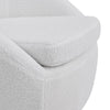 Teddy Velvet Single Sofa Swivel Tub Round Back Armchair White Leisure Chair
