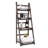 Vintage Wooden Ladder Flower Plant Stand Foldable 4 Tier Display Rack Bookshelf
