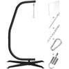Heavy Duty Outdoor Lounger Sun Hammock Chair Garden Swing C Stand Frame & Canopy