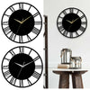 Round 30cm Kitchen Living Room Wall Clock Roman Numeral Skeleton Home Office