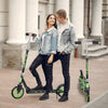 Folding Kick Push Scooter Teens Adult Ride On Adjustable Height W/Strap&Brake UK