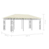 Gazebo with Mosquito Net 6x3x2.73 m L6H8
