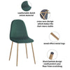 2/4/6pcs Faux Leather Velvet Fabric Dining Chairs Metal Chromed Legs Dining Room