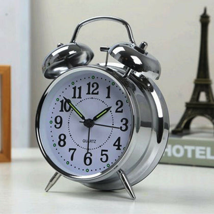 NEW Retro Loud Double Bell Mechanical Wound Alarm Clock UK