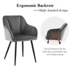 2x Dining Chairs Set Velvet Padded Seat Metal Legs Dining Room Furniture Chair